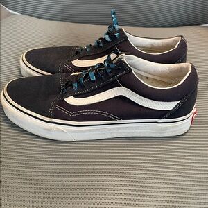 VGC Vans Old Skool Navy Suede Vans - Size 4.5/6.0
